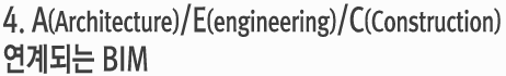 4. A(Architecture)/E(engineering)/C(Construction)연계되는 BIM
